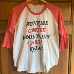 Evereve Junkfood coffee cabin shirt